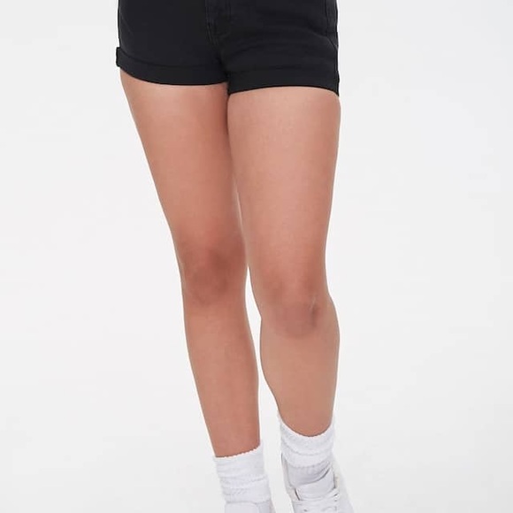 Forever 21 black high rise shorts - Picture 2 of 6